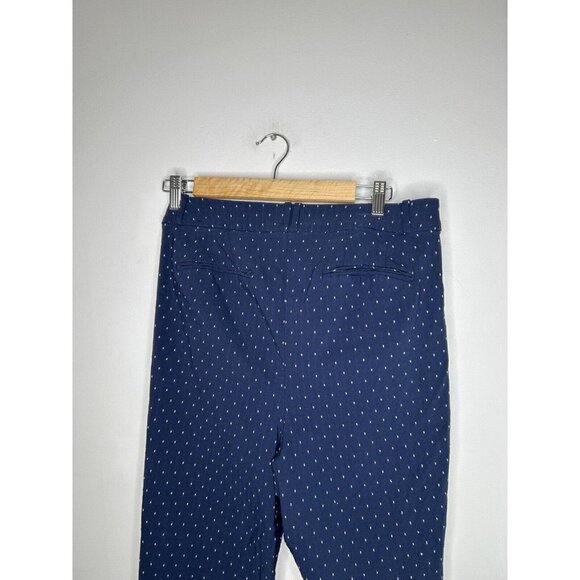 Lane Bryant Womens Blue White Polka Dots Dress Pants Size 14 - Picture 8 of 14